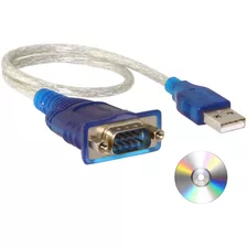 Cable Usb Macho A Rs232 Db9 Impresora Fiscal En Blister + Cd Color Azul