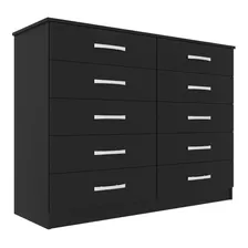 Cajonera - Muebles Web - Comoda 10 Cajones - Negro