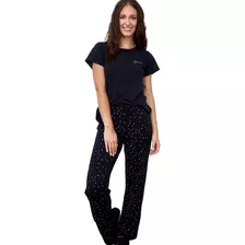 Pijama Jaia 24006 Littel Dots M/corta Y Pantalon Estampado