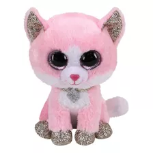 Ty Beanie Boos Fiona Gato Rosado Mediano 36489