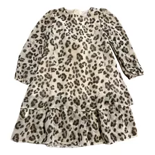 Vestido Animê Tamanho 4 Animal Print Frete Grátis Novo