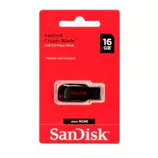 Pendrive Sandisk 16gb Cruzer Blade Usb 2.0 Original Lacrado