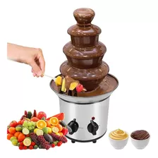 Cascata De Chocolate Torre Fonte Quente 4 Andares 110v Inox