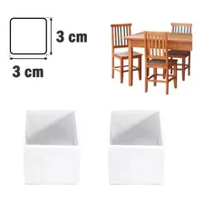 Ponteira Protetora Pé De Cadeira Mesa Banqueta 3x3cm - 4 Pç