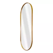 Espelho Oval Corpo Inteiro Moldura Metal 1,50x50 Luxo Cor Da Moldura Dourado