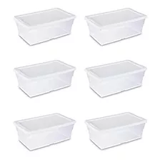 Caja De Almacenaje 6 Cuarto De Galón 5,7 Litros Color Blanco