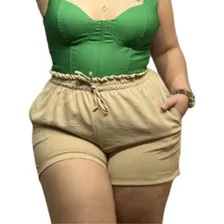 Shorts Bermuda Duna Plus Size Soltinho G1 G2 G3 Moda Verão