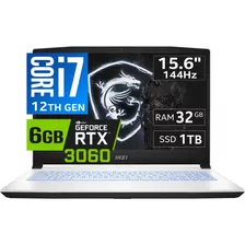 Msi Sword 15 Core I7 12650h 32gb 1tb Ssd Rtx3060 15.6' 144hz