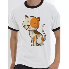 Camiseta Camisa Blusa Gata Gato Estampa Desenho L2035