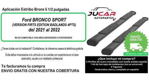 Estribos Bronx Ford Bronco Sport Badlands 4pts 2021-2022 Foto 9