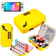 Pack Maleta Switch Y Oled Pikachu + Estuche Ama +mica Oled