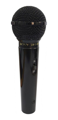 Microfone Le Son Sm 58 P-4 Dinâmico  Cardióide E Unidirecional Preto