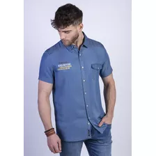 Camisa Sport Tencel Fj Azul Ferouch Ss24