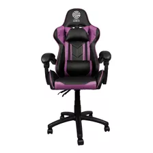 Cadeira Greatek Gamer Reclinavel Estofada Roxa E Preta Gtk