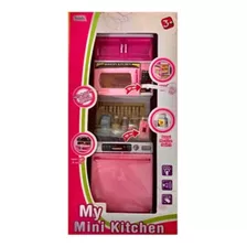 Mini Cocina Microondas Batería Opperado Luces Y Sonido,