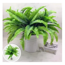 Buque Samambaia Artificial 58 Cm Planta Folhagem Decoração 