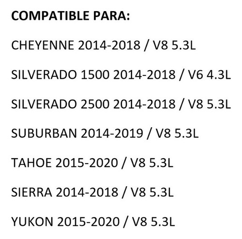 4x Inyector Gasolina 6.2l V8 Chevrolet Corvette 2014-2019 Foto 3