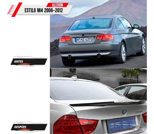 Aleron Spoiler Bmw Trasero Serie 3 E92 Tipo M4 2006 - 2012 Foto 7