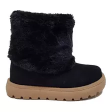 Botas Pantubotas Botitas Niñas/nenas Peluche Negro 21 Al 34