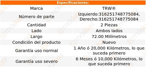 (2) Terminales Exteriores Ford Aspire 94/97 Trw Foto 2