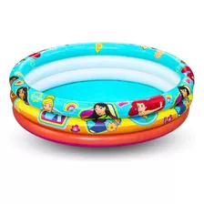 Piscina Inflável Infantil Princesas Circular Bestway 200l Cor Azul/branco