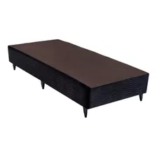 Base Sommier Camurça Preto Solteiro (78x188x23) - Ortobom