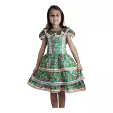 Vestido Infantil Festa Junina Xadrez Várias Cores