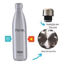 Garrafa Termica Paramount Onix 750ml Inox Bebidas Geladas Cor Prateado