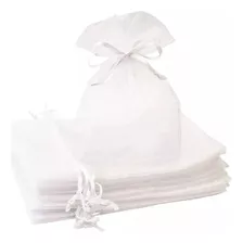 Kit 100 Un Saco Organza Saquinho 20x30 Branco Atacado