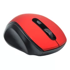 Mouse Sem Fio 6 Botões Preto E Vermelho Maketech Ergonômico