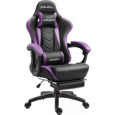 Silla Gamer Reclinable Con Reposapies Color Morado Dowinx 