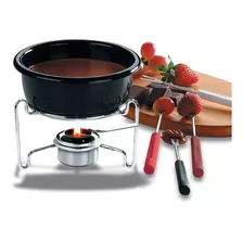  Set De Fondue 7 Piezas - Para Chocolate - Acero Inoxidable