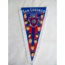 Banderin San Lorenzo De Almagro Campeon Clausura 2001 Retro