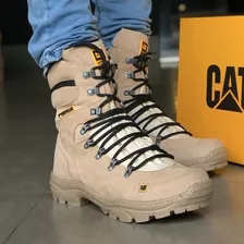 Bota Cat Caterpillar Couro Legítimo Impermeável Trilha