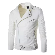 Chaqueta De Manga Larga Con Cremallera Cómoda De Cuero De In