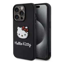 Case Hello Kitty3d Kitty Negro Compatible iPhone 15 Pro Max