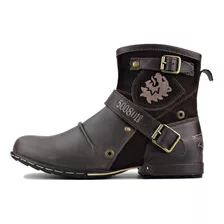 Botines Vaqueros Para Hombre, Botas De Moto Con Cremallera,