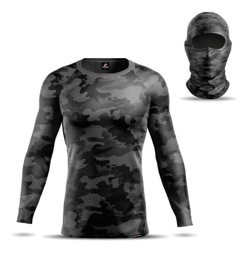 Camisa + Balaclava Camuflada Proteção Uv 50+ Ad Store