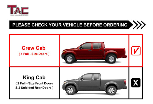 Tac - Estribos Laterales Para Nissan Frontier Crew Cab Truck Foto 3