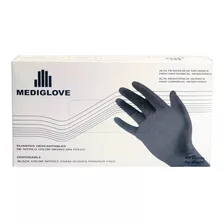 Guantes Nitrilo Negro Reforzado X 10 Cajas Mediglove