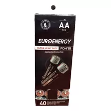 Caja Euroenergy Doble Aa Zinc Carbon 40 Unidades