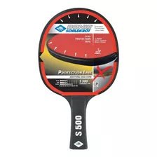 Paleta De Ping Pong Donic Protection Line 500 Tissus Color Negro/rojo Tipo De Mango Fl (cóncavo)