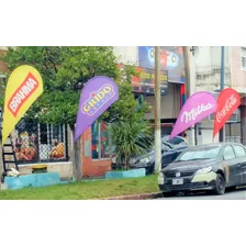Fly Banners - Bandera - Gota Publicidad 240x70cm + Estaca*