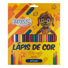 Lápis De Cor Com 24 Brw Redondo Não Tóxico Para Desenhar Cor Da Marcação Colorido