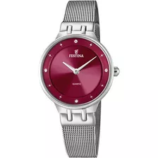 Reloj Festina Mujer F20597.2 Mademoiselle Clasico Acero Color Del Fondo Granate