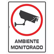 Placa Ambiente Monitorado Por Cameras De Segurança