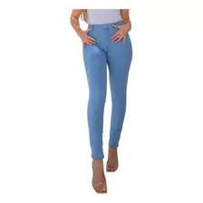 Calça Jeans Feminina Skinny Lycra Elastano Cintura Alta