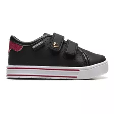 Tênis Infantil Ortopasso Menina Feminino Preto Leve Macio