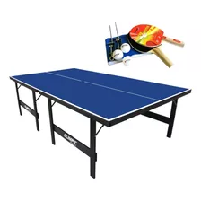 Mesa Ping Pong Tênis Mesa Olimpic 1013 + Kit Raquetes 5030