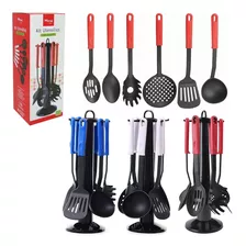 Jogo Utensílios De Cozinha Com Suporte - 7 Peças Wincy Casa